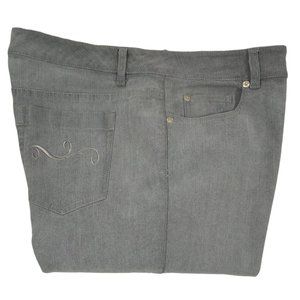 Peck & Peck Weekend - Grey 5 Pocket Jeans Size: 12  Inseam: 31